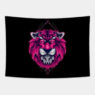 lion head mask Tapestry