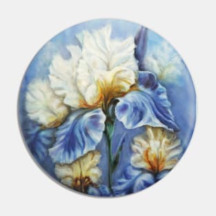 Irises Oil Painting 2 Pin
