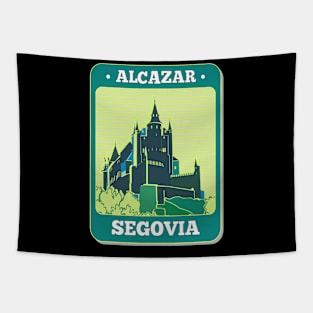 Alcazar Segovia- Spain- World Heritage Site- Retro-Vintage Patch Tapestry