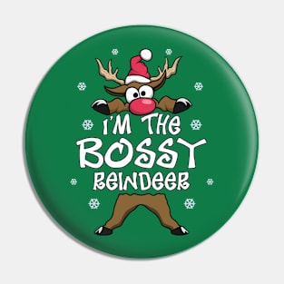 I’m The Bossy Reindeer Family Matching Christmas Pajamas Pin