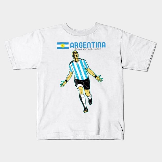 Soccer Shirt - White/Argentina - Kids