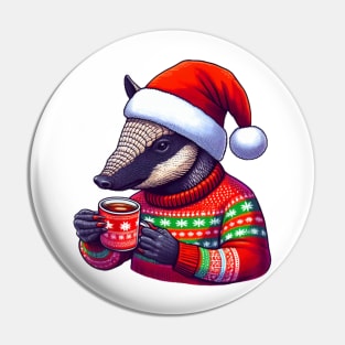 Christmas Armadillo Pin