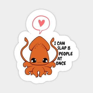 Funny Slapping Octopus Magnet