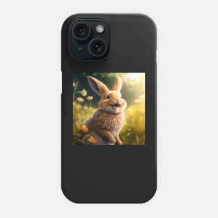 cheerful, laughing bunny Phone Case