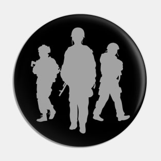 Three Soldiers Pin