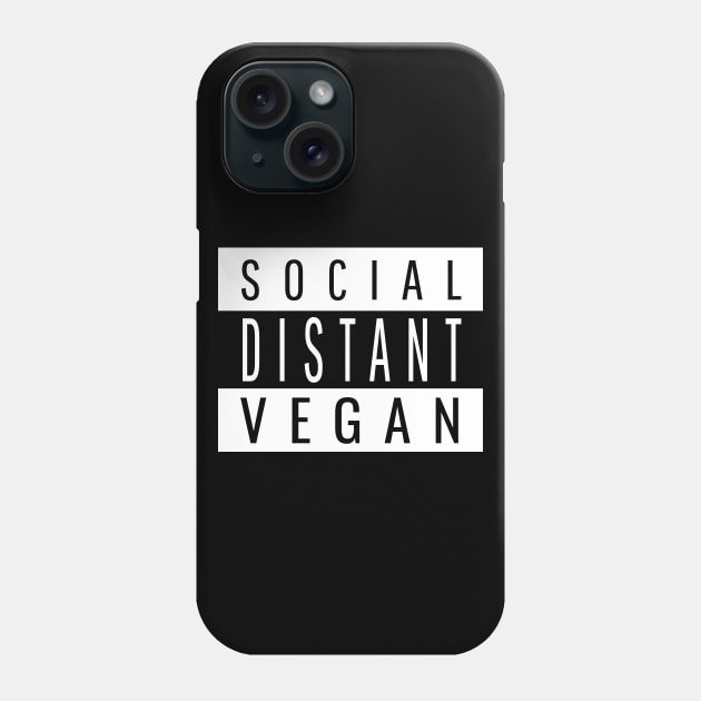 Funny Social Vegan Distancing Phone Case by Herbivore Nation - Vegan Gifts