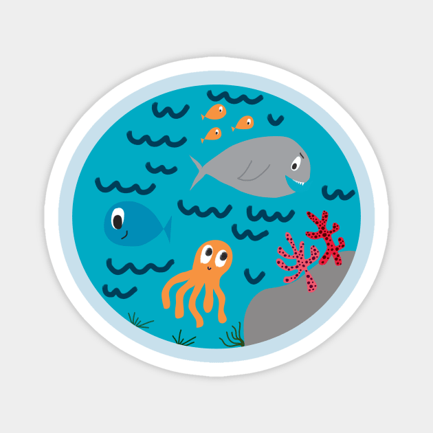 Down under the sea Magnet by Haleys Hand