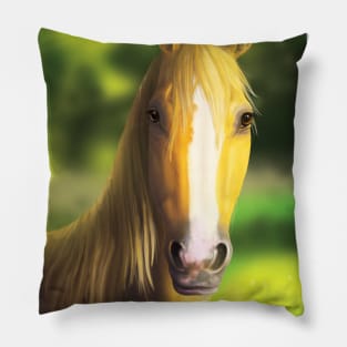 Palomino Gold Horse Head Pillow