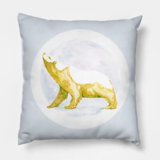 Polar Bear Tells a Story Pillow