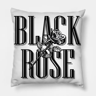 Black Rose Beautiful Rose Pillow