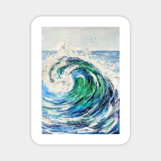 Blue Ocean Wave Magnet