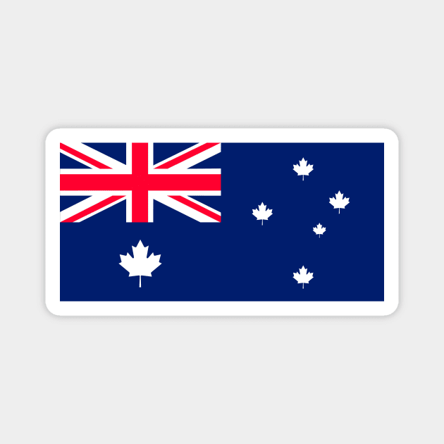 Australia Canada Flag Mashup Magnet by phneep