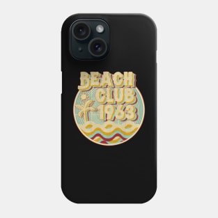 vintage retro beach club 70s 1963 with spirale turqoise Phone Case