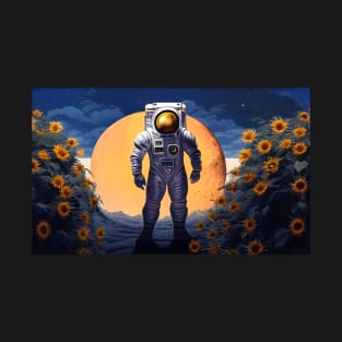 Astronaut Sunflower road T-Shirt