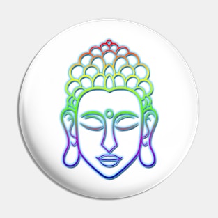 Buddha Face Multi Color Pin