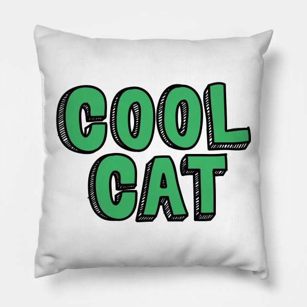 cool cat Pillow by hoddynoddy