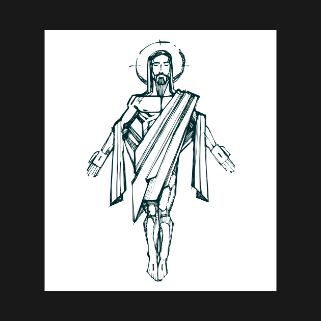 Jesus Christ Resurrection drawing by bernardojbp