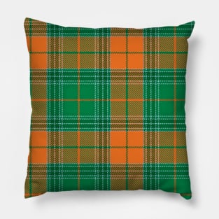 Green Orange Halloween Plaid Pillow