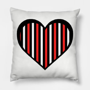 Heart vertical lines 8 bit 8bit pixel art Pillow