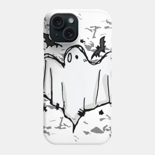 ghost sketch Phone Case