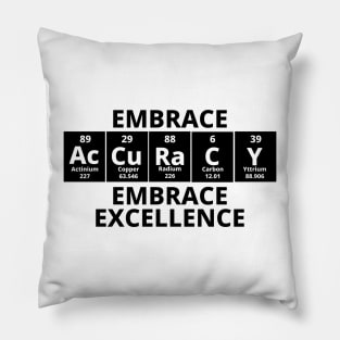 Embrace Accuracy Embrace Excellence Pillow