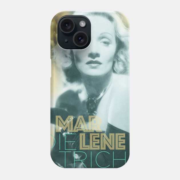 Marlene Dietrich Collage Portrait Phone Case by Dez53