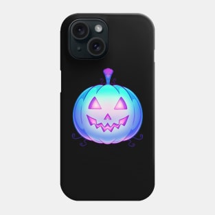 Blue Glowy Pumpkin Phone Case