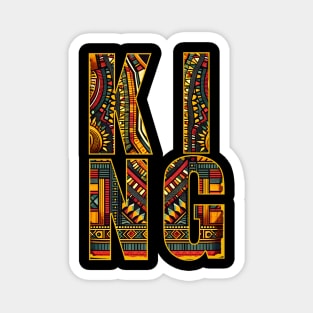 Dashiki Pattern Afrocentric King Magnet