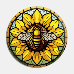 Bee on a Sunflower Pin