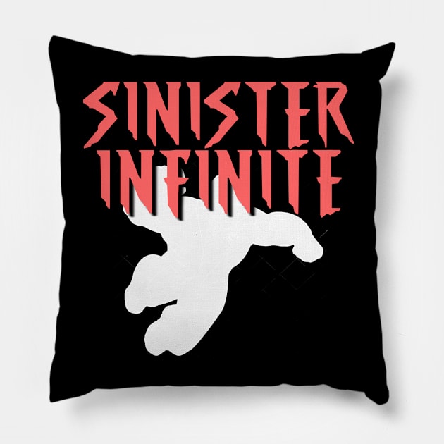 SINISTER INFINITE Male (White Silhouette) Pillow by Zombie Squad Clothing