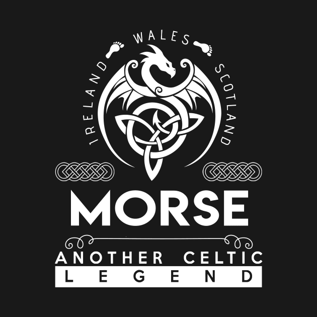 Morse Name T Shirt - Another Celtic Legend Morse Dragon Gift Item by harpermargy8920