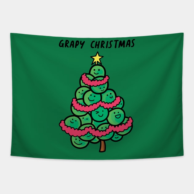 Grapy Christmas Tapestry by SuperrSunday