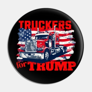Truckers for Trump Trucks  Truck Driving American Flag Patriotic Truck Driver Pin