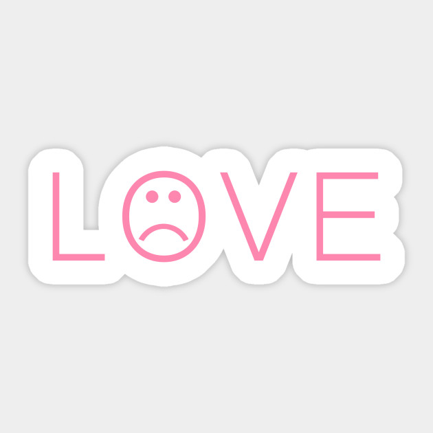 Love Lil Peep Pink Lil Peep Sticker Teepublic