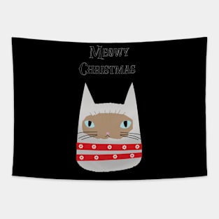 Meowy Christmas Tapestry