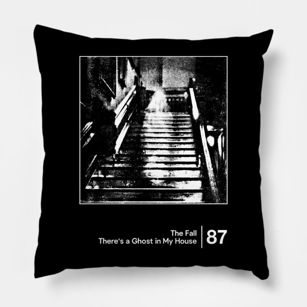 There's a Ghost in My House - Minimal Style Graphic Artwork Design Pillow by saudade