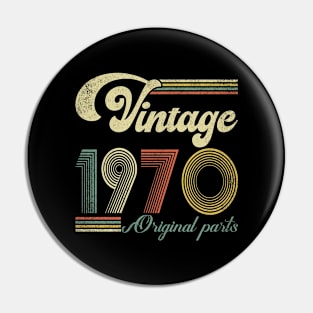 Retro Vintage 1970 54th Birthday Gift Men Women 54 Years Old Pin