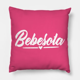 Bebesota - Tu eres bebesota - vintage white design Pillow