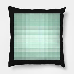 Gingham Pattern - Mint Green and Aqua Blue Pillow