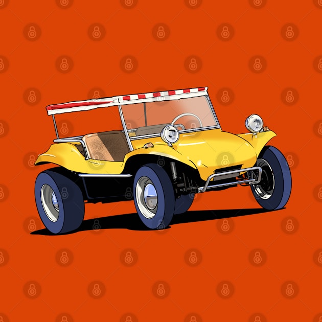 Yellow Beach Buggy by Webazoot