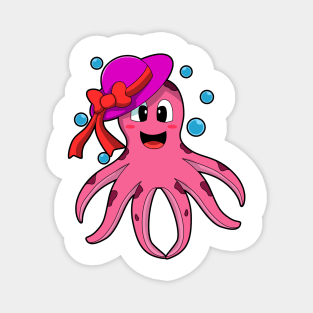 Octopus with Hat Magnet