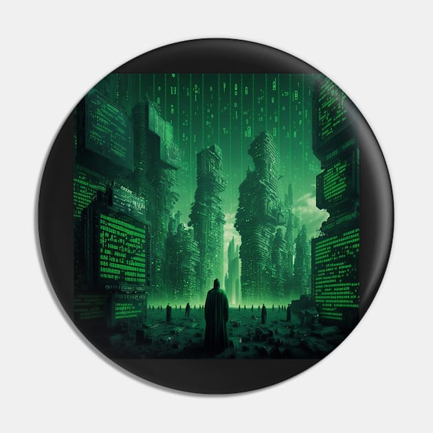 Matrix Series, The Green City Pin by AICreateWorlds