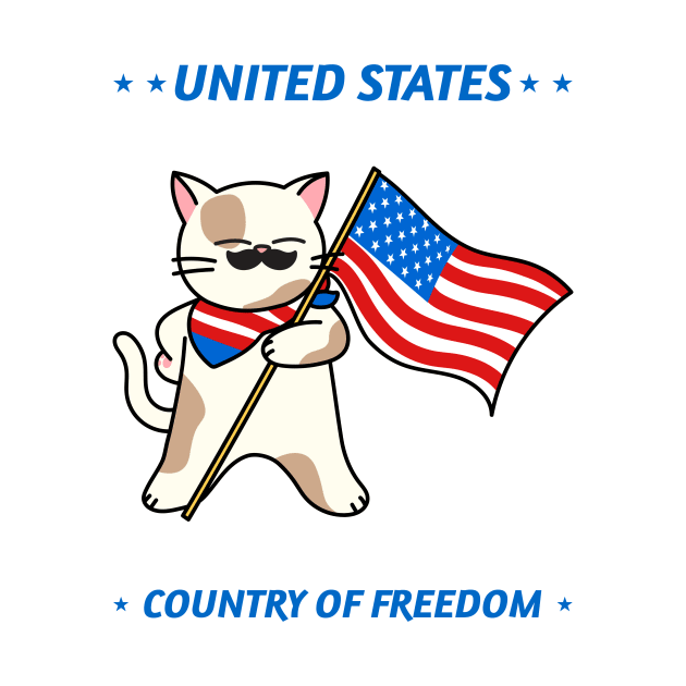 United States country of freedom by Purrfect Shop