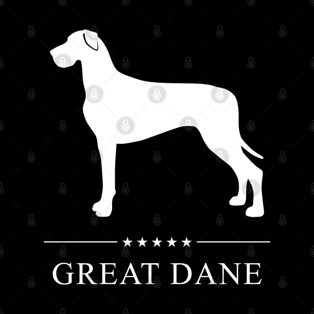 Great Dane Dog White Silhouette by millersye