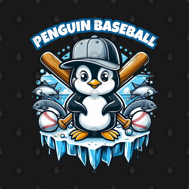 penguin baseball by hsayn.bara