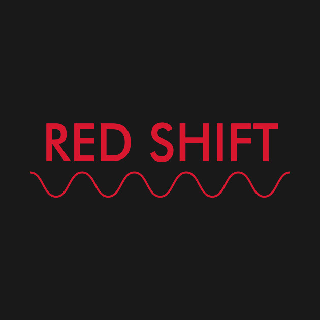 Blue Shift, Red Shift Physics, Astronomy Running Shirt by Paper Salad