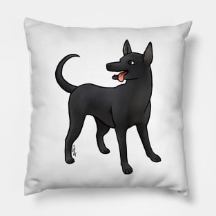 Dog - Xoloitzcuintli - Bald Black Pillow