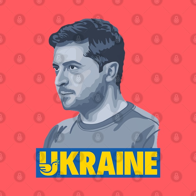 Volodymyr Zelensky Portrait by Slightly Unhinged