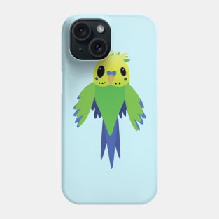 Flying green budgerigar Phone Case