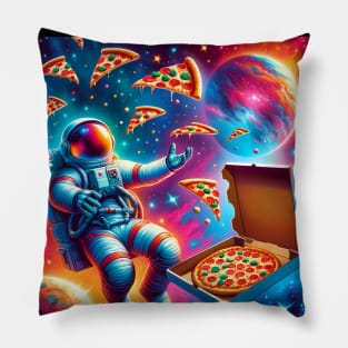 Astronaut in Space with Pizza, Love Eating Pillow